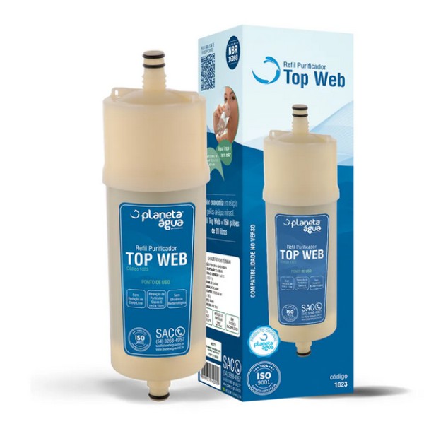 Refil Filtro Planeta Água Top Web para Purificador de Água Europa HF By Hebe e Bliss
